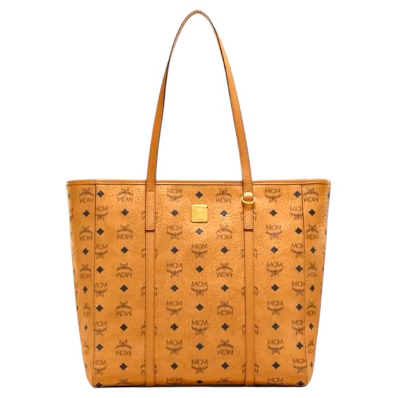 MCM Large Cognac Visetos Shopper Tote Bag with COA and Dustbag - Picture 1 of 8
